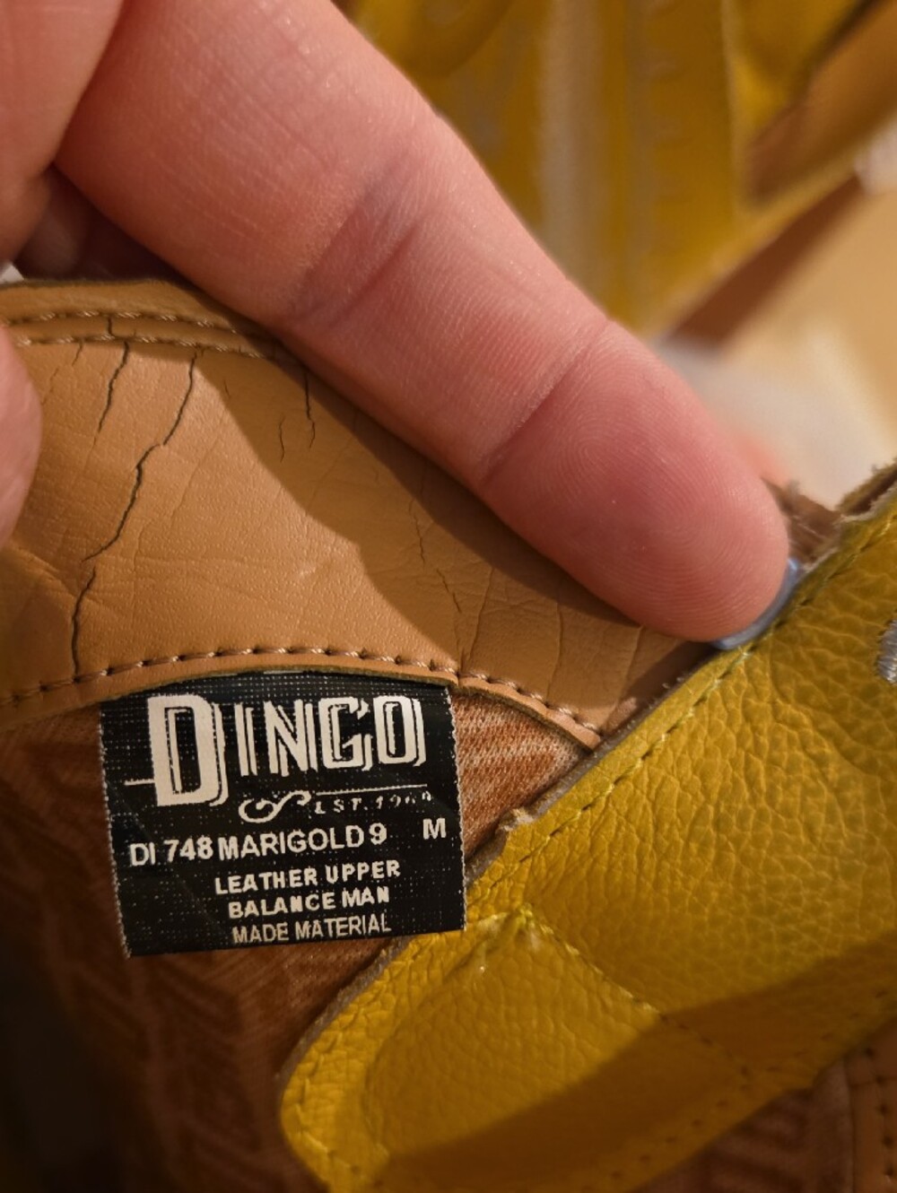 dingo Yellow Embroidered Western Ankle Boots - Picture 3 of 7
